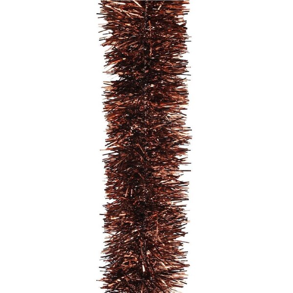 5m BROWN Christmas Tinsel 75mm wide