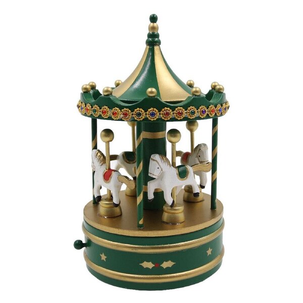 WOODEN Musical Carousel - Green