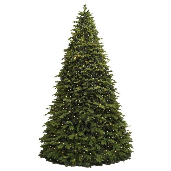 Giant 20ft/6m Green Pre-Lit Christmas Tree with LED Lights