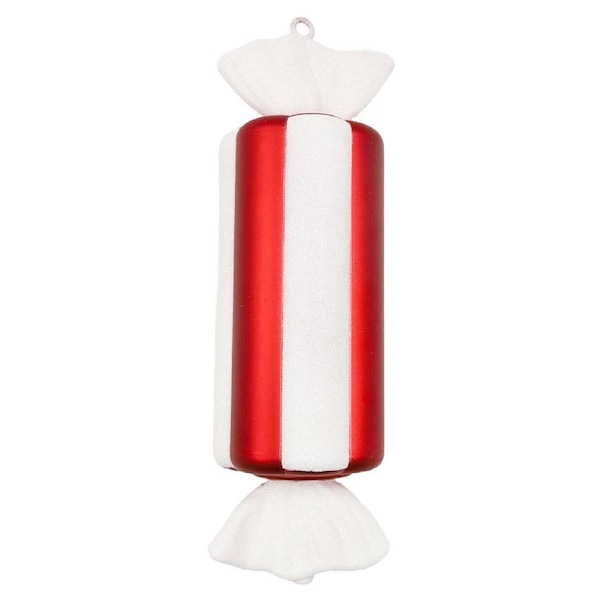 Christmas Tree Ornaments Rectangle Lolly Red and White 32cm