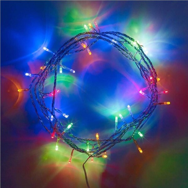 SOLAR MULTICOLOUR 20m - 50 LED Christmas Fairy Lights
