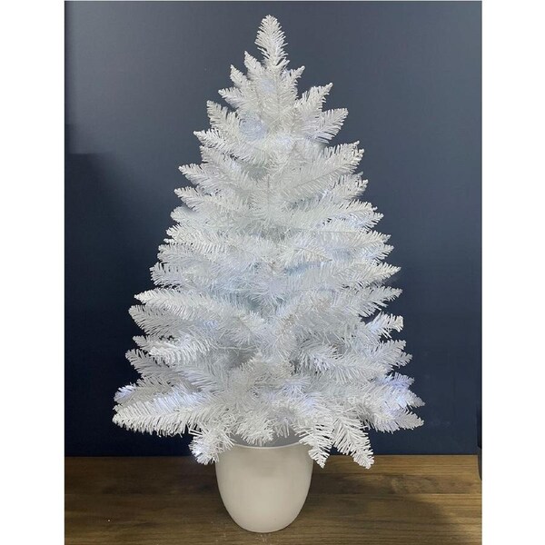 BAVARIAN Fir 3ft/90cm White Christmas Tree