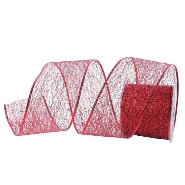 Red Mesh Ribbon 10m Long