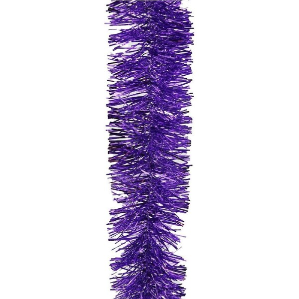5m LIGHT PURPLE Christmas Tinsel 75mm wide