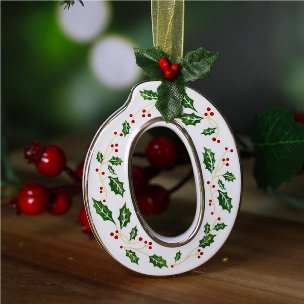 "O" Ceramic Christmas Letter