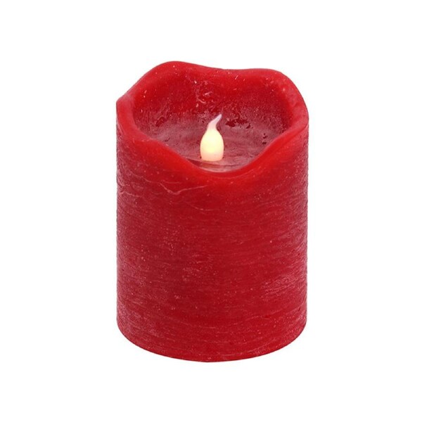 7.5 X 15CM RED FLAMELESS LED CANDLE