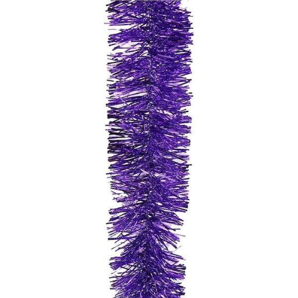 5m LIGHT PURPLE Christmas Tinsel 100mm wide