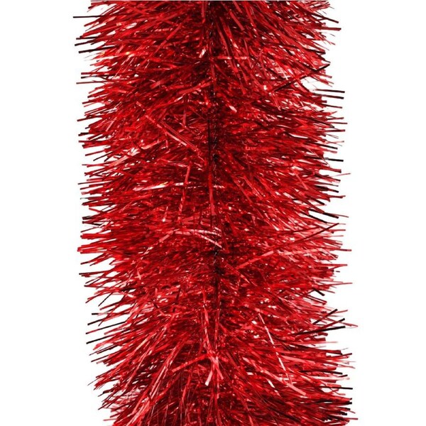 100m RED Christmas Tinsel 150mm wide