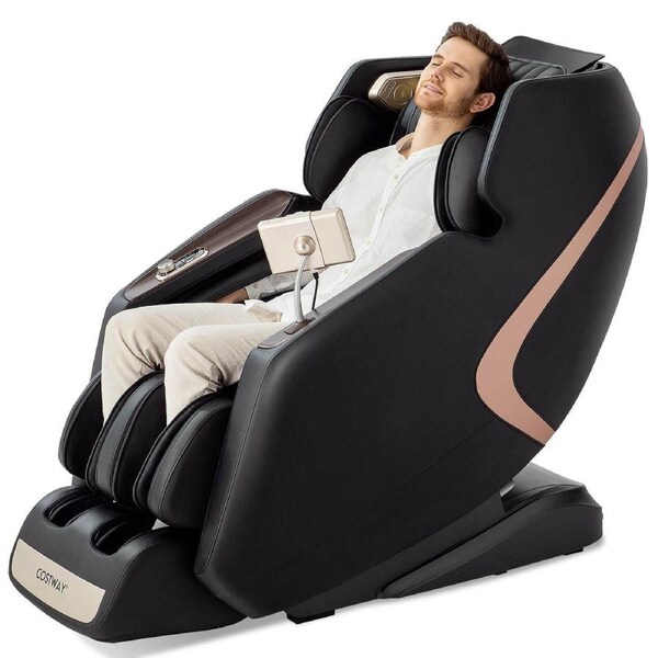 Costway 12Mode Massage Chair 3D Electric Recliner Massager Heated Full Body Zero-Gravity Lounge SL Track Home Relaxation