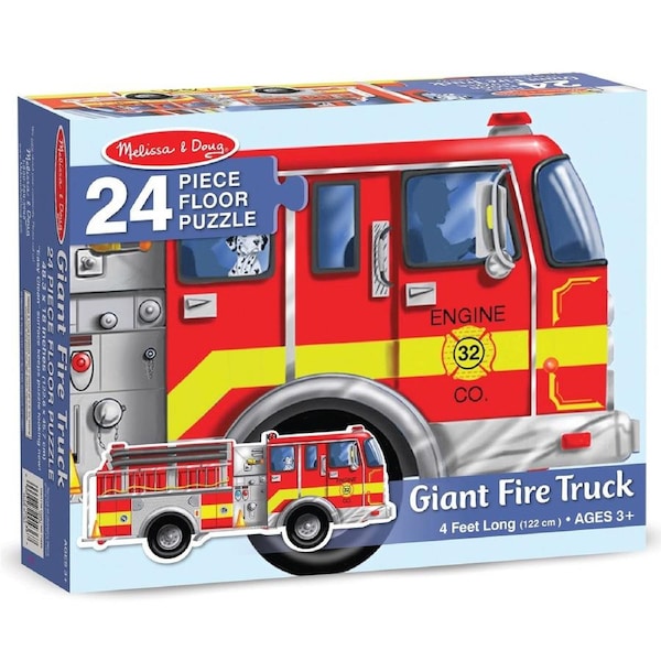 Melissa & Doug - Giant Firetruck Floor Puzzle 24 Pieces