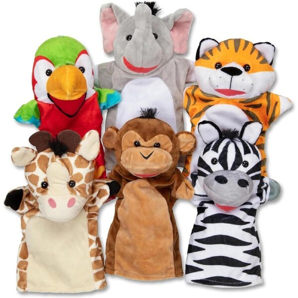 Melissa & Doug - Safari Buddies Puppet Set (6 Pc)