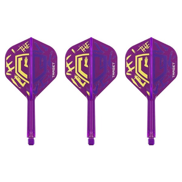 3pc Target Luke Littler World Champ K-Flex No6 Durable Dart Flight Medium Purple