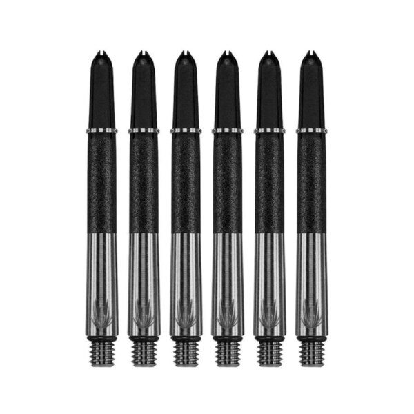 2x 3pc Target Carbon-Ti Durable Dart Shaft Set 47mm Replacement Black