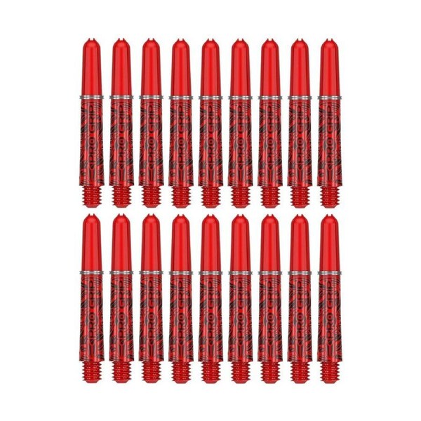 6x 3pc Target Ink Pro Grip Nylon Replacement Dart Shaft 42mm Intermediate Red