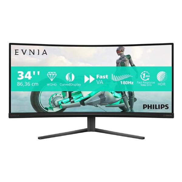 Philips Evnia 3000 34M2C3500L/75 computer monitor 86,4 cm (34") 3440 x 1440 pixels Wide Quad HD Black