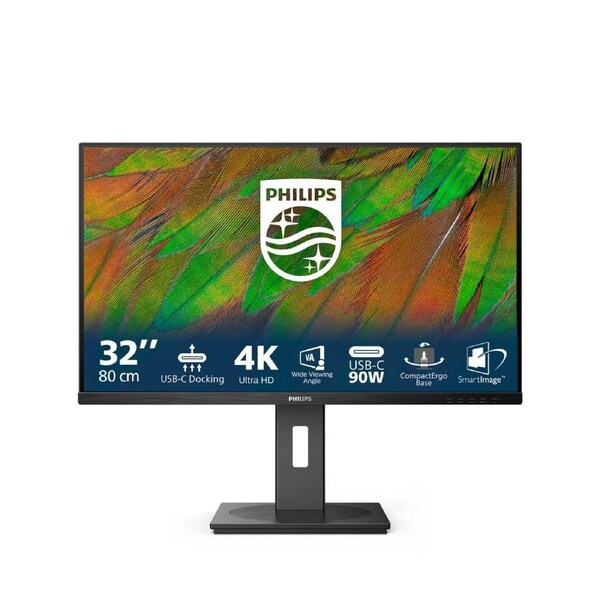 Philips 3000 series 32B1U3900/75 computer monitor 80 cm (31.5") 3840 x 2160 pixels 4K Ultra HD LCD Black