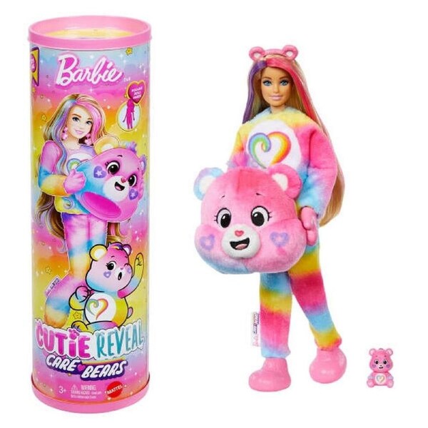 Barbie Cutie Reveal Care Bears Series Doll - Pink