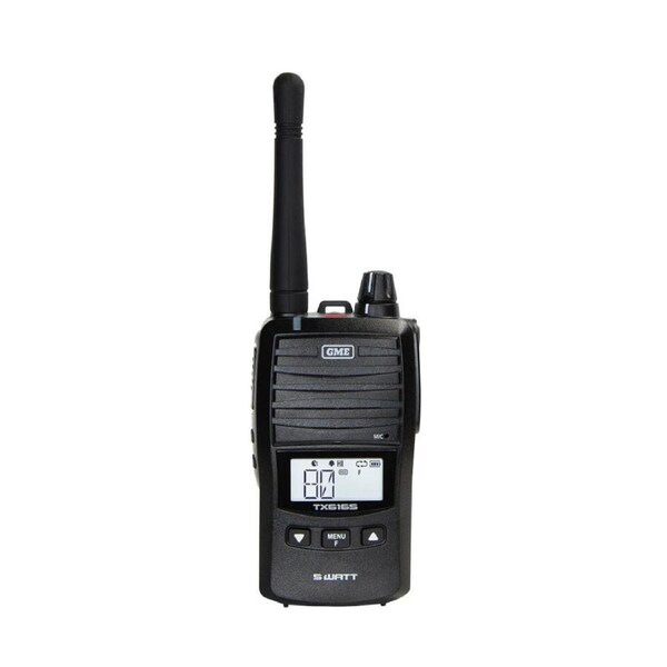 GME UHF CB 5/1 Watt IP67 Waterproof Handheld Radio Black