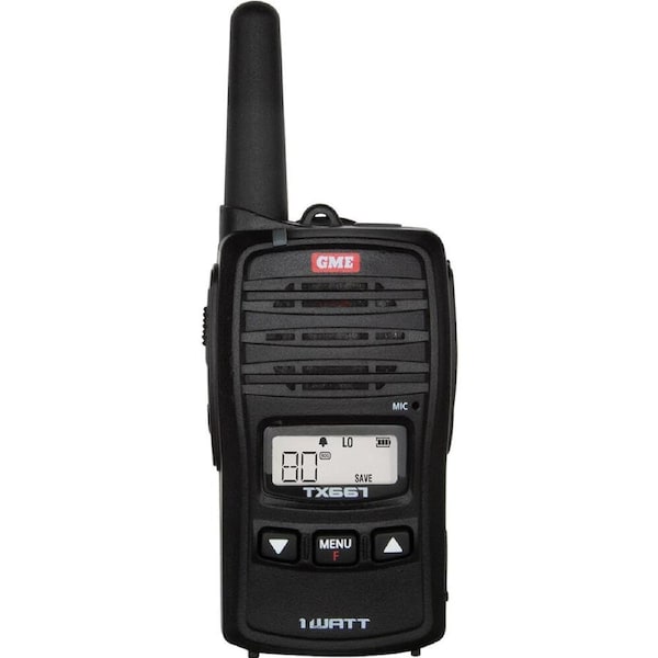 GME UHF CB 1 Watt Ultra Compact 80 Channel Handheld Radio Black