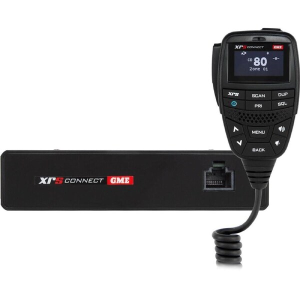 GME UHF CB XRS Connect Compact 80 Channel Radio & Microphone Black