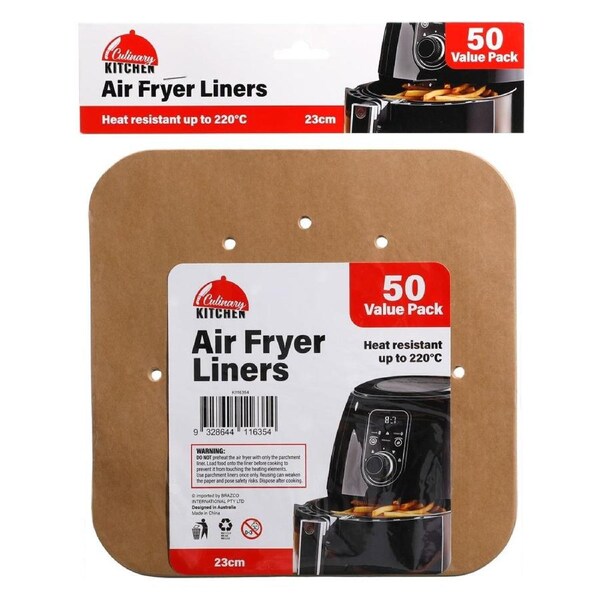 Air Fryer Liners Sheet 23cm - 50 Pack sqaure