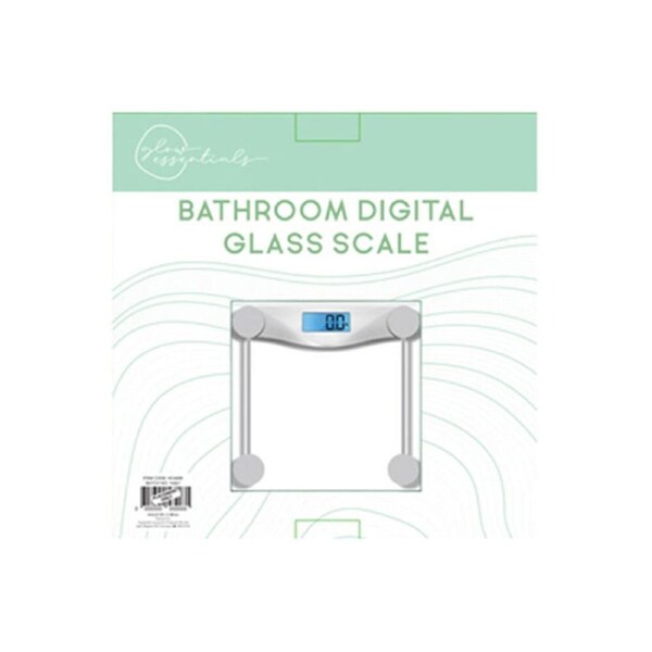 Advance Protect Bathroom Digital Clear Glass Scales 30.5x30.5cm