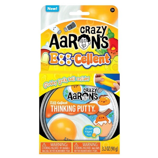 Crazy Aarons Trendsetters Eggcellent Putty 4 Inch Tin Kids Sensory Toy 3y+