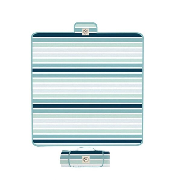 Good Vibes Large Premium Picnic Mat Ocean Tide W/ Carry Bag 200x200cm