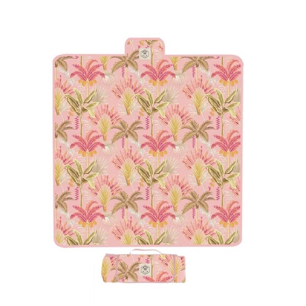 Good Vibes Large Premium Picnic Mat Tropicana W/ Carry Bag 200x200cm