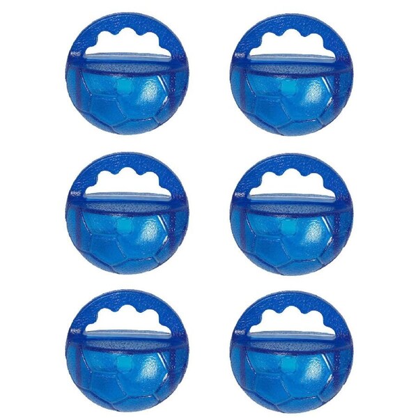 6PK Pro Pet Care TPR Groaning Throw Soccer Ball With Sound 11cm Assorted