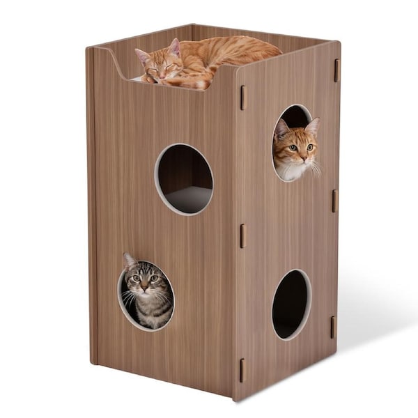 Advwin Cat House 2-Story Cat Bed Pet Cave Bed