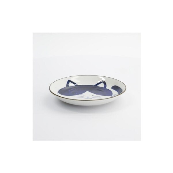 TOKYO KAWAII CAT BLUE PLATE 16.5CM