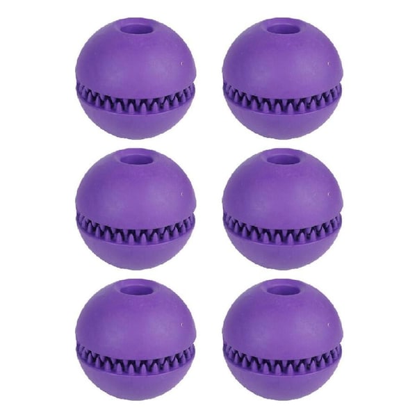 6PK Pro Pet Care Bounce Ball Chew Treat Teeth Cleaning Toy 9cm Assorted
