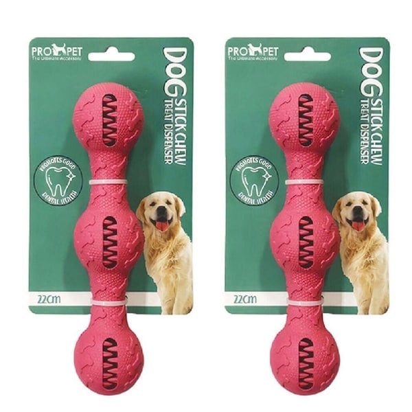2PK Pro Pet Care Stick Chew Treat Dispenser Teeth Cleaning Dog Toy 22cm Assorted