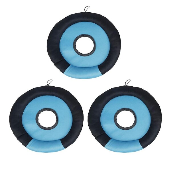 3PK Pro Pet Care Buoyant Dog Flying Disc Floating Plush Toy 23cm Assorted