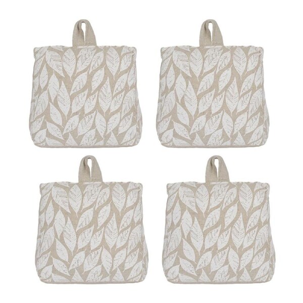 4PK Maine And Crawford Weighted Door Stop Beige White Home Decor 17x17x9cm