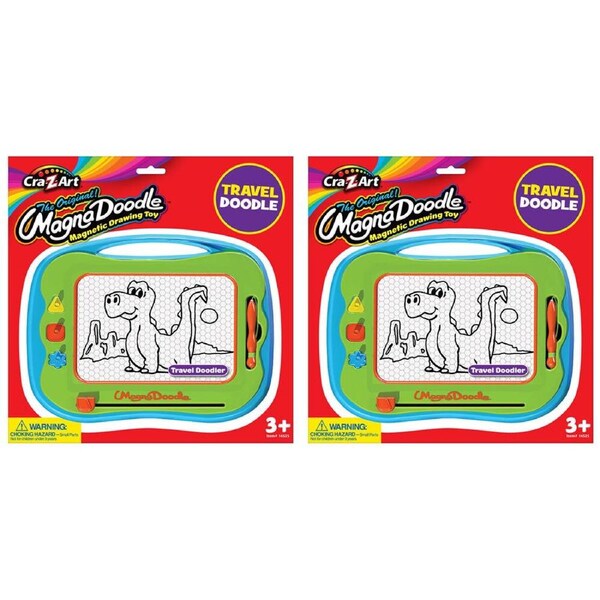 2PK Cra-Z-Art Stationery Magna Doodle Travel Kids Magnetic Drawing Board 3y+