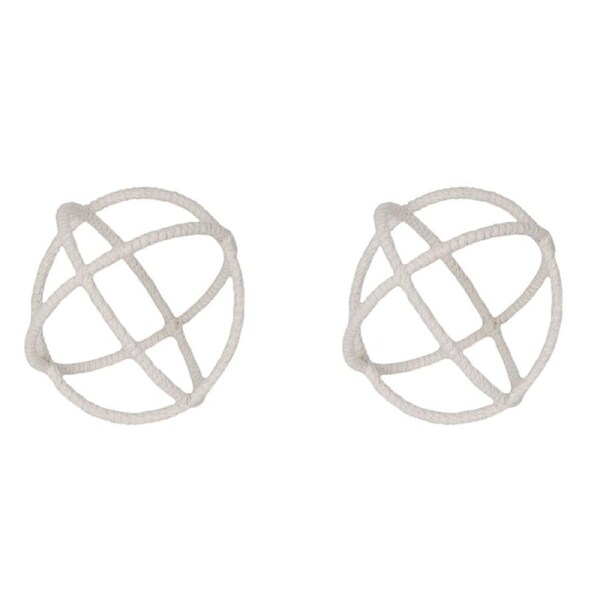 2PK Maine And Crawford Home Decor White Decorative Sphere 20x20x20cm