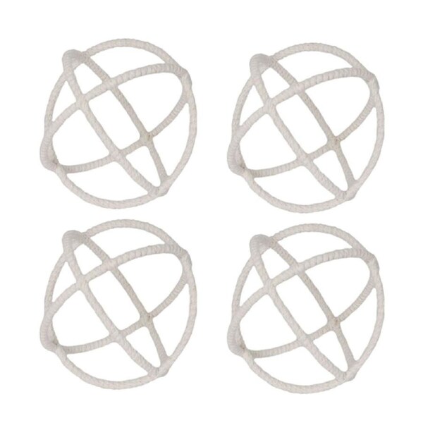 4PK Maine And Crawford Home Decor White Decorative Sphere 20x20x20cm