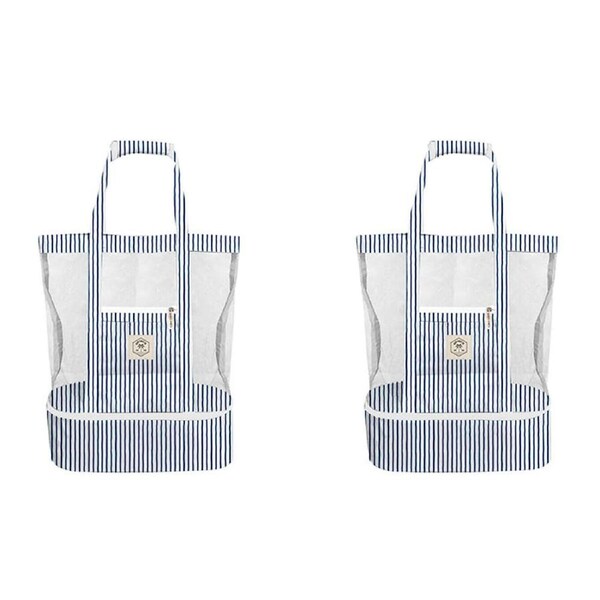 2PK Good Vibes 2-in-1 Beach Insulated Cooler Bag Mediterranean 47x45x20cm