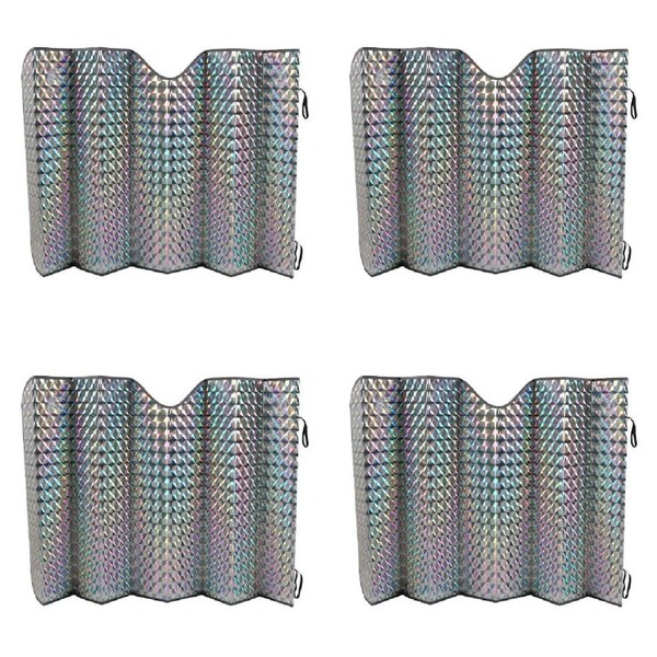 4PK Autostyle Car Front Window Laser Sunshade Cover 140x70cm Assorted