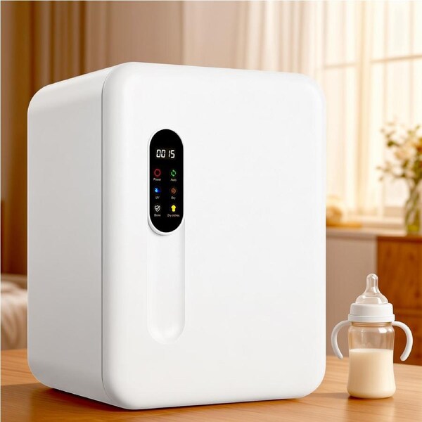 ADVWIN UV Sanitizer and Dryer, 28L Large Baby Sterilization Cabinet for Disinfect, Dry & Store Baby Feeding Gear, with 48H Smart Storage Mode, Low Noise