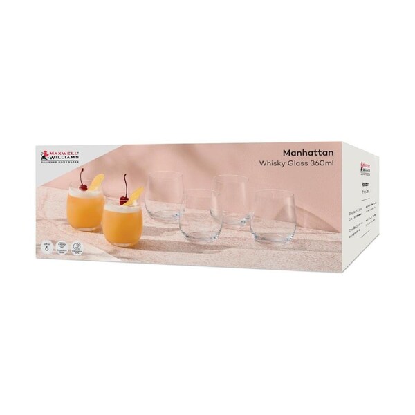 MW MANHATTAN WHISKY GLASSES 360ML SET6 GB