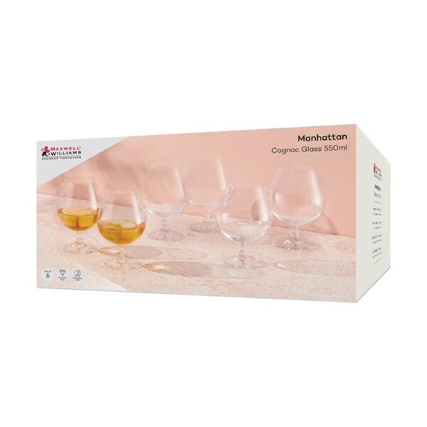 MW MANHATTAN COGNAC GLASSES 550ML SET6 GB