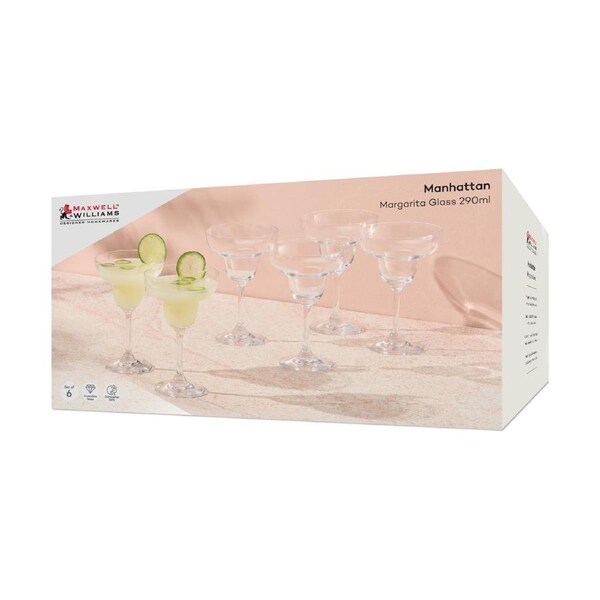 MW MANHATTAN MARGARITA GLASSES 290ML SET6 GB