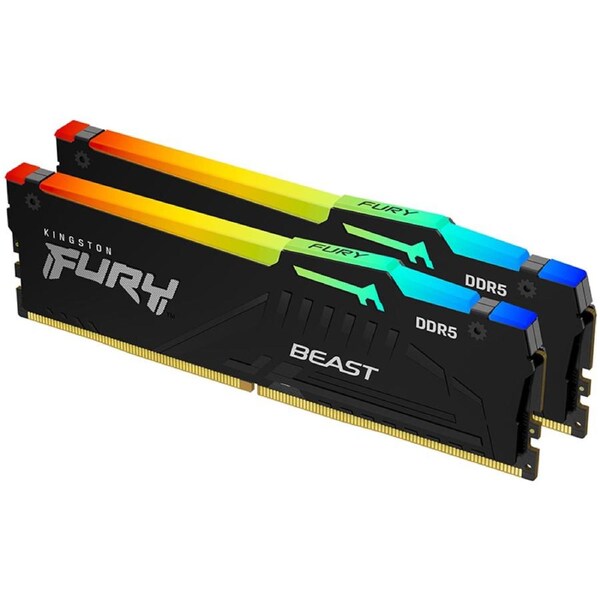 Kingston 64GB (2x32GB) KF560C36BBE2AK2-64 Fury Beast RGB 6000MHz CL36 DDR5 RAM
