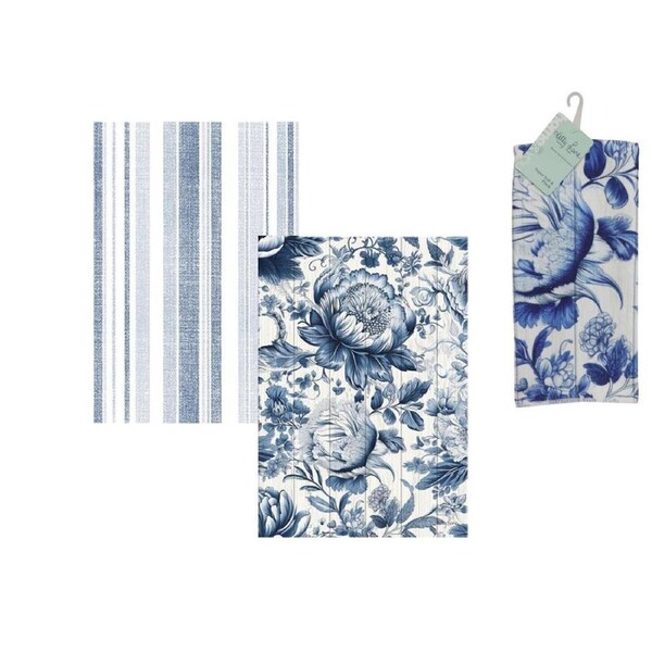 Kitchen Dining Teatowels Hamptons Microfibre Tea Towels Set 2 KLHATEAT