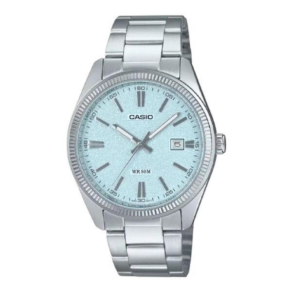 Casio MTP-1302DA-2A2V Mens Blue Dial Stainless Steel Quartz Watch 50M
