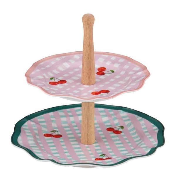 Ladelle Capri 2 Tier Stand Cherry Scallop