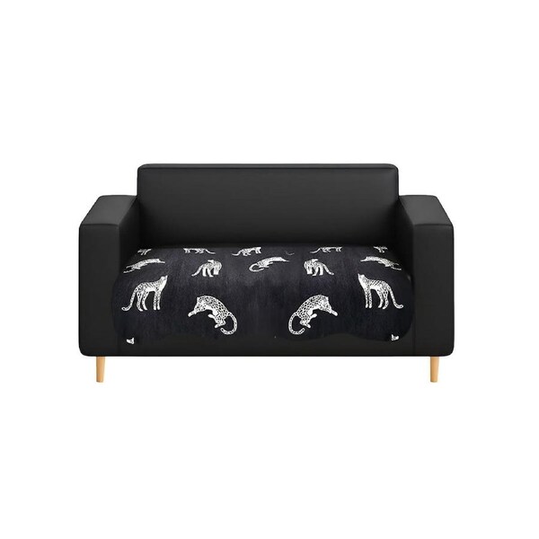 SOGA Two-Seater Black Leopard Print 90x160cm Throw Blanket Sofa Cover